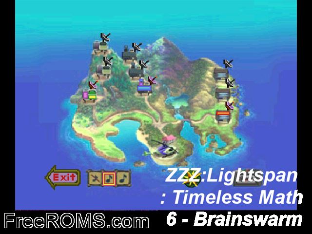 Timeless Math 6 - Brainswarm PSX game showing 3D box cover and gameplay screenshot