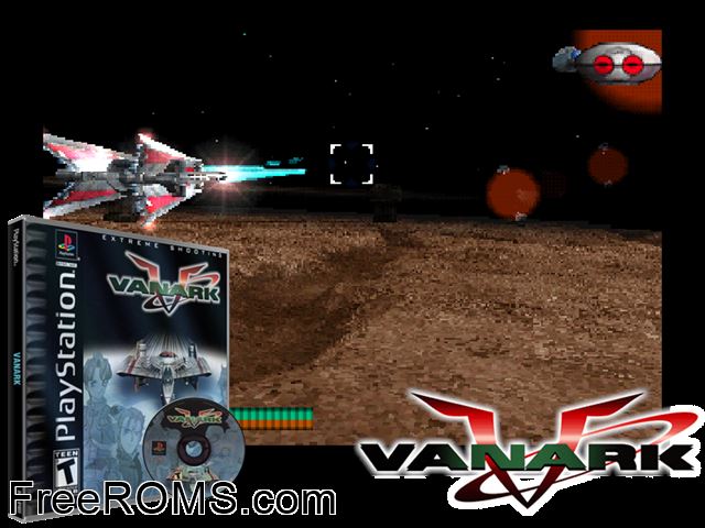 Vanark - Astro Trooper PSX game showing 3D box cover and gameplay screenshot