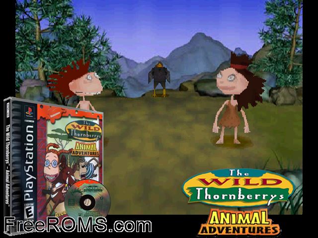 Wild Thornberrys, The - Animal Adventures PSX game showing 3D box cover and gameplay screenshot