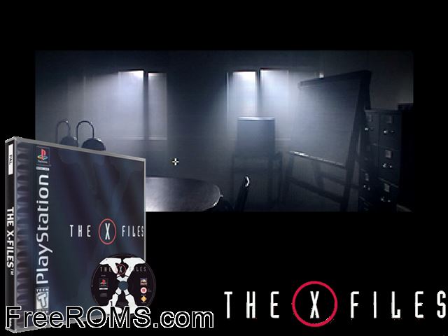 X-Files, The (Disc 4) PSX game showing 3D box cover and gameplay screenshot