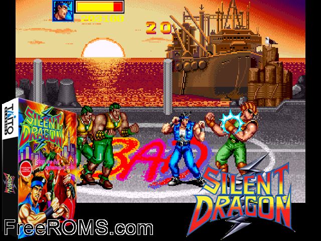 Silent Dragon Raine game showing 3D box cover and gameplay screenshot