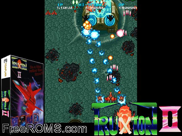 Tatsujin 2 Raine game showing 3D box cover and gameplay screenshot
