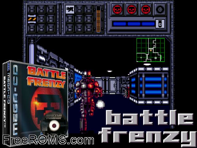 Battle Frenzy Sega CD game showing 3D box cover and gameplay screenshot