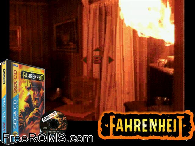 Fahrenheit Disk 2 Sega CD game showing 3D box cover and gameplay screenshot