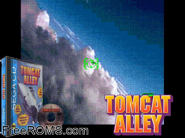 Tomcat Alley Sega CD game showing 3D box cover and gameplay screenshot