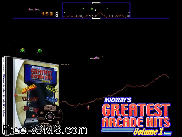 Midways Greatest Arcade Hits Volume 1 v1.001 Sega Dreamcast game showing 3D box cover and gameplay screenshot