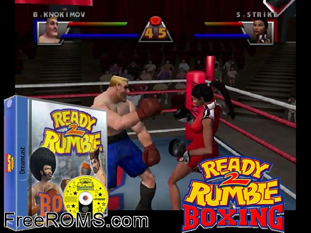 Ready 2 Rumble Boxing v1.000 (M3) Sega Dreamcast game showing 3D box cover and gameplay screenshot