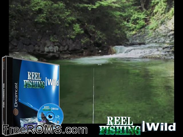 Reel Fishing - Wild v1.001 Sega Dreamcast game showing 3D box cover and gameplay screenshot