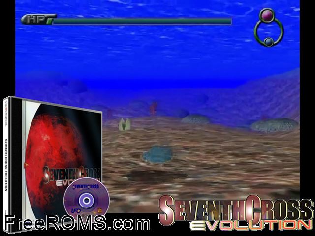 Seventh Cross Evolution v1.000 Sega Dreamcast game showing 3D box cover and gameplay screenshot