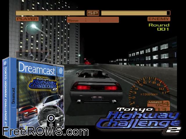 Tokyo Highway Challenge 2 v1.001 Sega Dreamcast game showing 3D box cover and gameplay screenshot
