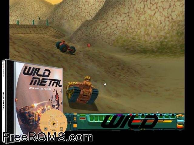 Wild Metal v1.003 (M6) Sega Dreamcast game showing 3D box cover and gameplay screenshot