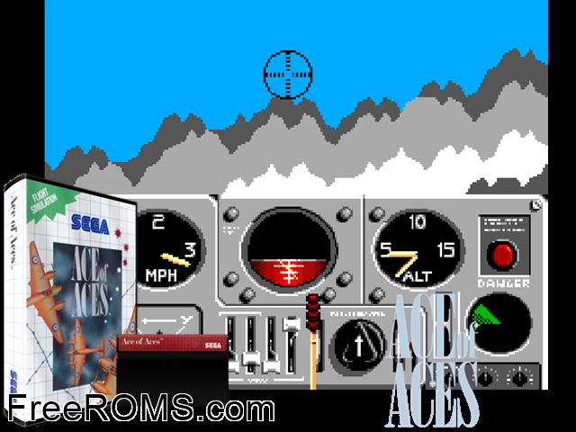 Ace of Aces Sega Master System game showing 3D box cover and gameplay screenshot