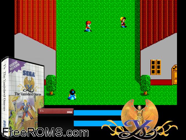 Ys - Vanished Omen Sega Master System game showing 3D box cover and gameplay screenshot