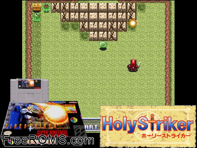 Fire Striker SNES game showing 3D box cover and gameplay screenshot