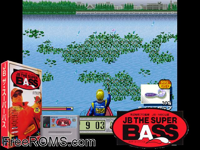 JB The Super Bass SNES game showing 3D box cover and gameplay screenshot