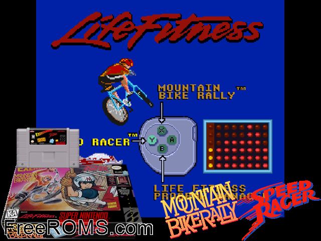 Life Fitness Mega Cart SNES game showing 3D box cover and gameplay screenshot