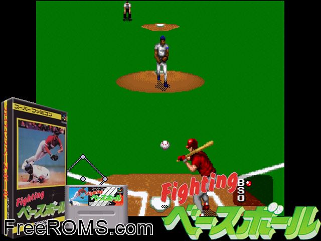 MLBPA Baseball SNES game showing 3D box cover and gameplay screenshot