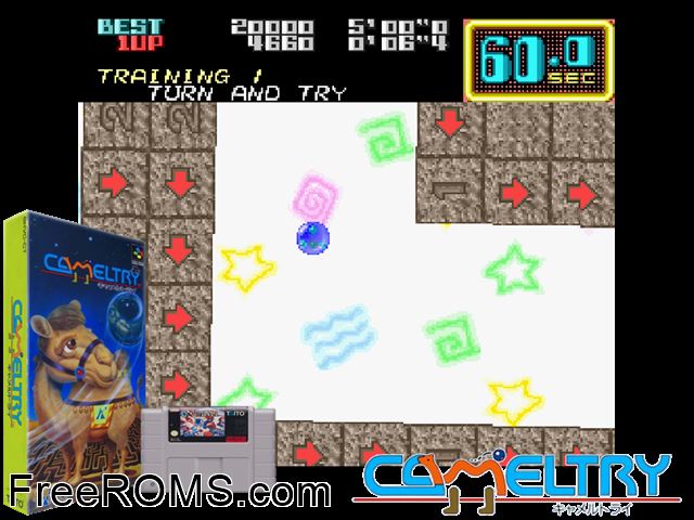 On the Ball SNES game showing 3D box cover and gameplay screenshot