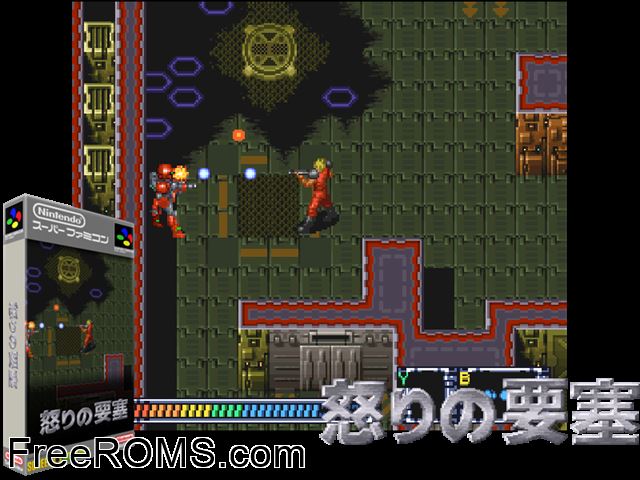 Operation Logic Bomb SNES game showing 3D box cover and gameplay screenshot