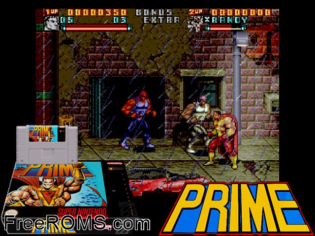 Prime SNES game showing 3D box cover and gameplay screenshot