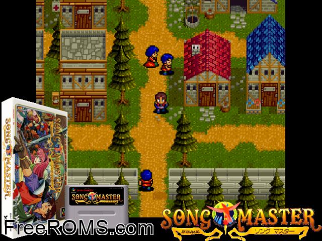 Song Master SNES game showing 3D box cover and gameplay screenshot