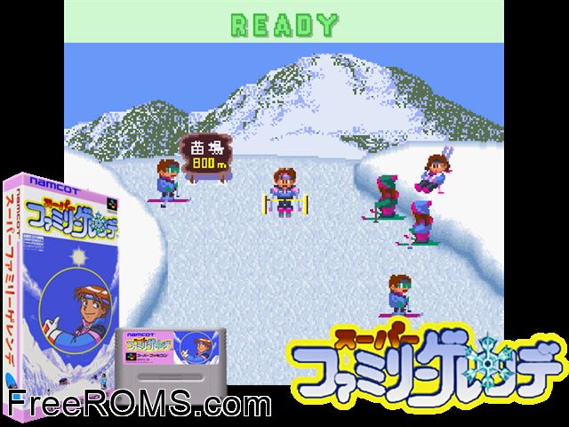 Super Family Gerende SNES game showing 3D box cover and gameplay screenshot