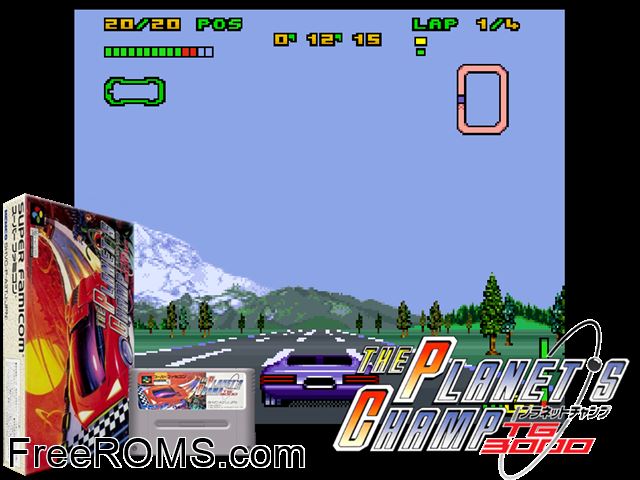 Top Gear 3000 SNES game showing 3D box cover and gameplay screenshot