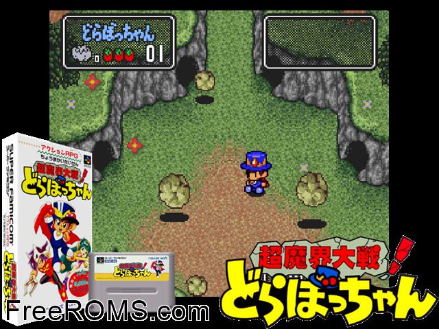 Twisted Tales of Spike McFang, The SNES game showing 3D box cover and gameplay screenshot