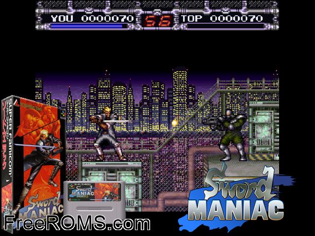 X-Kaliber 2097 SNES game showing 3D box cover and gameplay screenshot