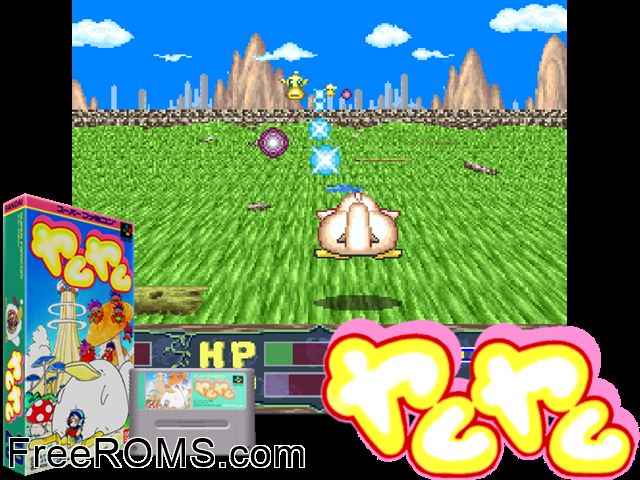 YamYam SNES game showing 3D box cover and gameplay screenshot
