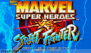 Marvel Super Heroes Vs. Street Fighter Screen Shot 1