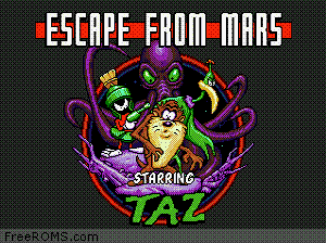 Escape from Mars starring Taz Screen Shot 1