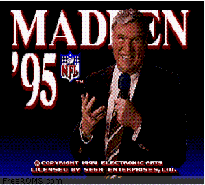 Madden NFL 95 Screen Shot 1