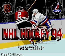 NHL Hockey 94 Screen Shot 1