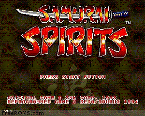 Samurai Spirits (Japan) Screen Shot 1