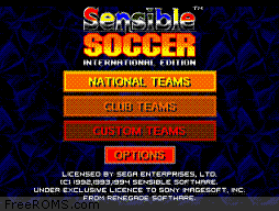 Sensible Soccer - International Edition Screen Shot 1