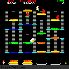 Burger Time (Midway) Screen Shot 2