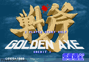 Golden Axe (set 6, US, 8751 317-123A) Screen Shot 1