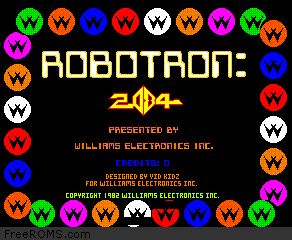 Robotron (Solid Blue label) Screen Shot 1