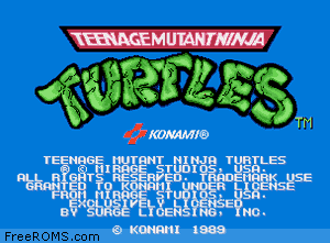 Teenage Mutant Ninja Turtles (World 4 Players) Screen Shot 1