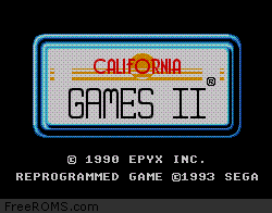 California Games Screen Shot 2