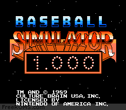 Baseball Simulator 1000 Screen Shot 1