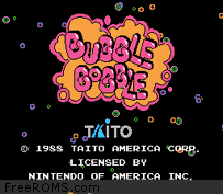 Bubble Bobble Screen Shot 1
