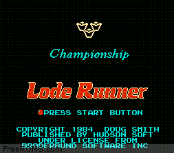 Championship Lode Runner Screen Shot 1