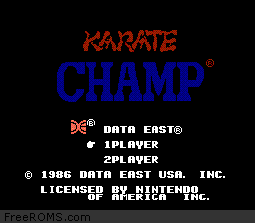 Karate Champ Jap Screen Shot 1