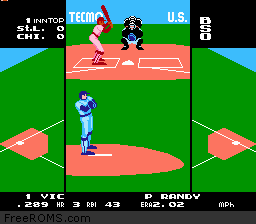 Tecmo Baseball Screen Shot 2