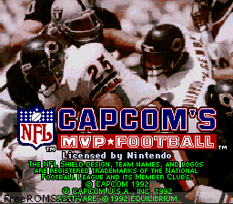 Capcom's MVP Football Screen Shot 1