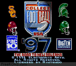 College Football USA '97 - The Road to New Orleans Screen Shot 1