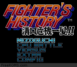 Fighter's History Screen Shot 1