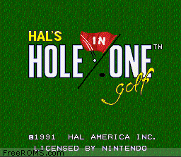 HAL's Hole in One Golf Screen Shot 1